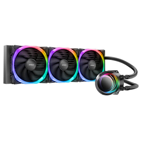  Liquid CPU Cooler: Antec VORTEX 360 ARGB, 360mm Radiator, 3x 120 Fusion ARGB PWM Fans, 397x120x27 mm<br>Support: Intel LGA1700, LGA1200, LGA115X, LGA20XX, AMD AM5, AM4, AM3, TR4  